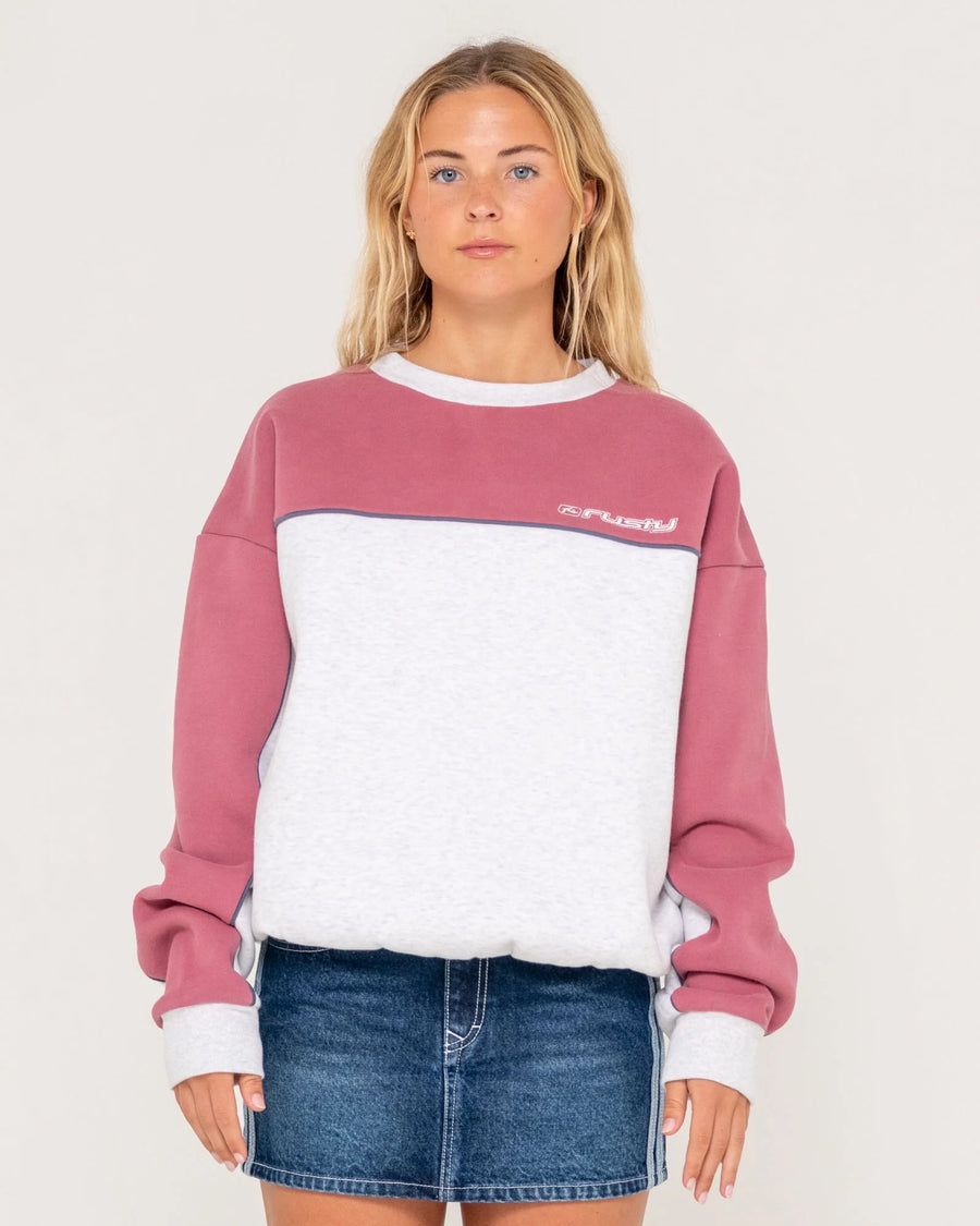 Rusty Polar Popped Panelled Crew Fleece