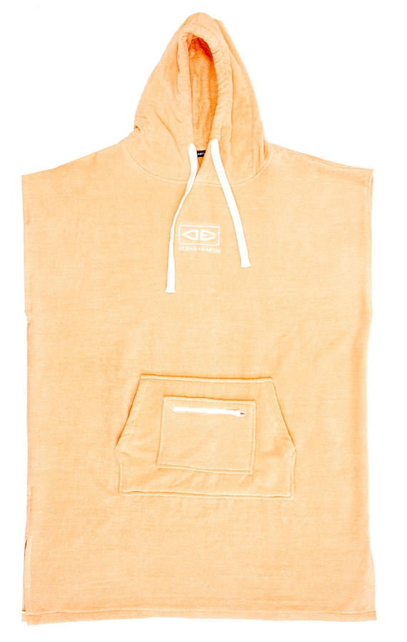 Ocean and Earth Ladies Hooded Poncho- Peach