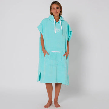 Ocean and Earth Ladies Hooded Poncho - Mint