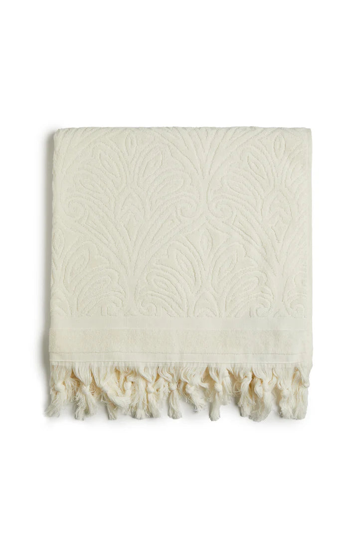 Salty Shadows Traveller Cotton Terry Towel - Sea Salt