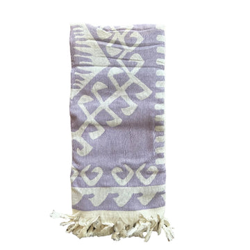 Salty Shadows Aztec Turkish Towel - Lilac