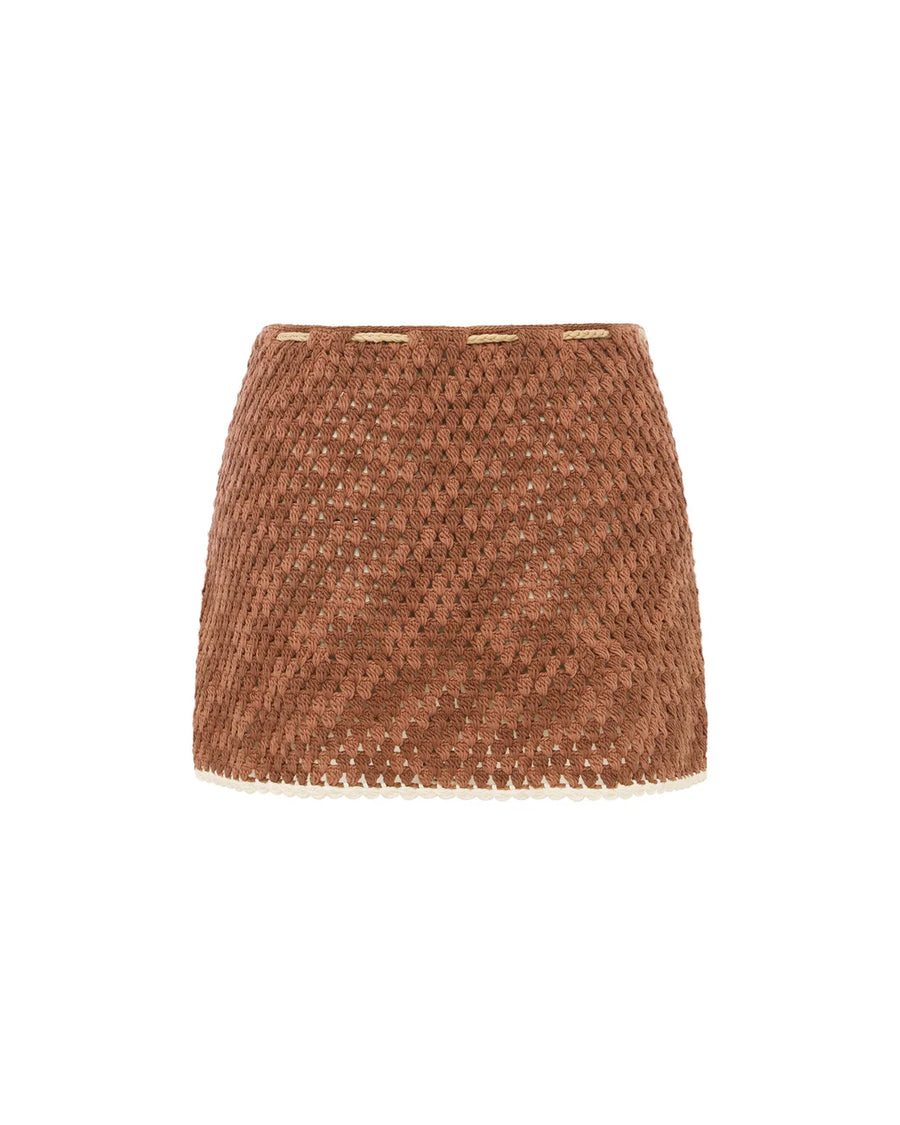 Its Now Cool The Mini Crochet Skirt - Azul