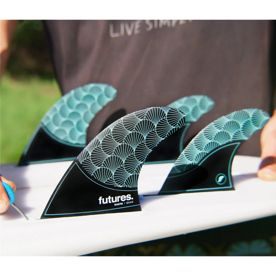 Futures Rasta HC Quad Fin - Black/Teal