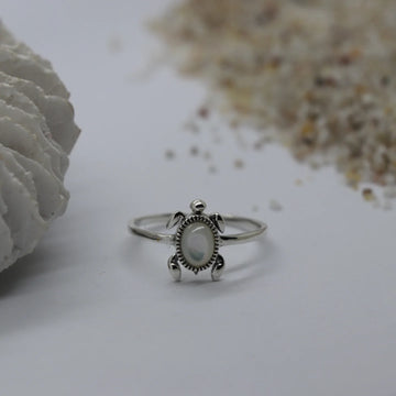 Miki Sea Turtle Mother Of Pearl Ring