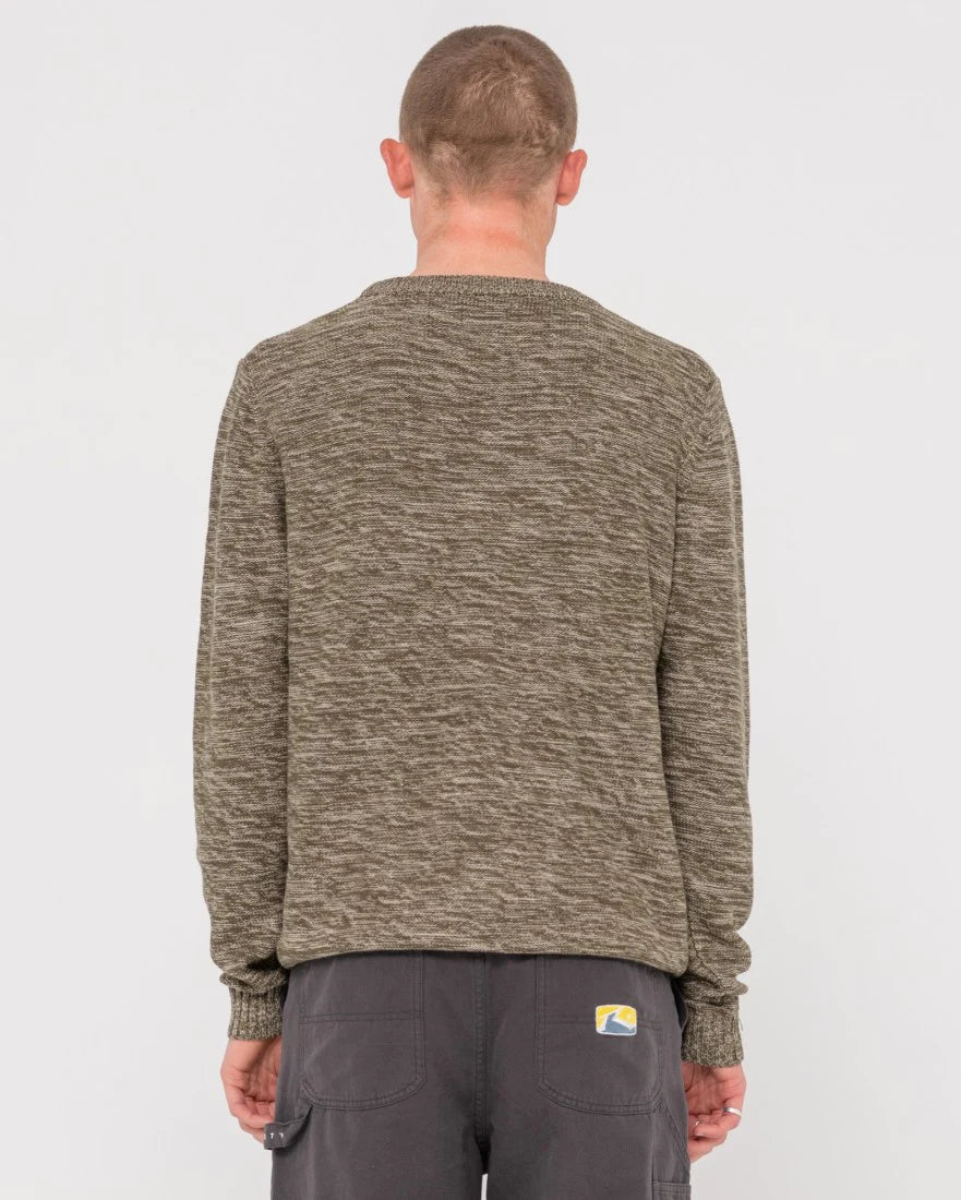 Rusty Skyliner Crew Neck Knit - Army Green