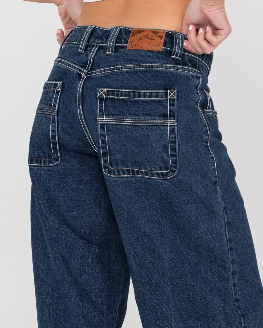 Rusty Wendy Wide Low Rise Denim Jean