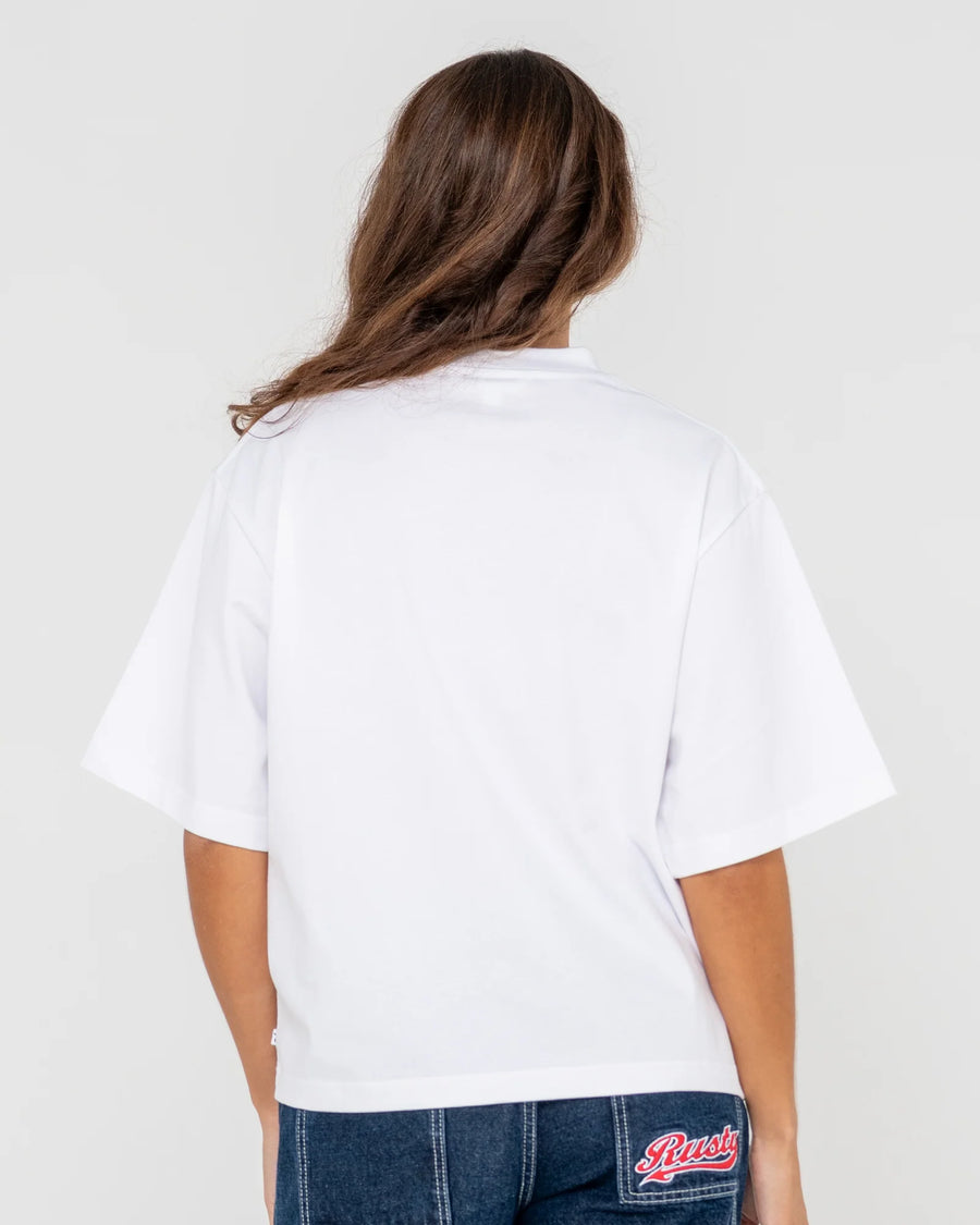 Rusty Essentials Cropped Boxy Tee