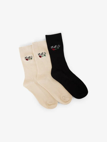 Thrills Signature Rose 3 Pack Sock