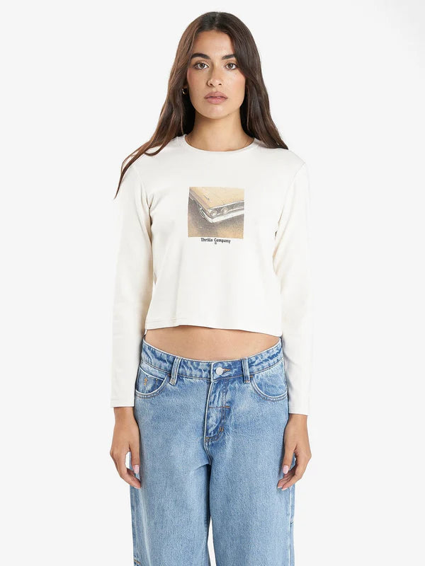 Thrills Old and Gold Mini  Long Sleeve Tee