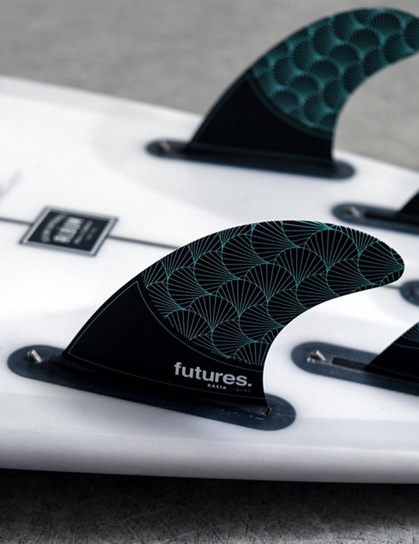 Futures Rasta HC Quad Fin - Black/Teal