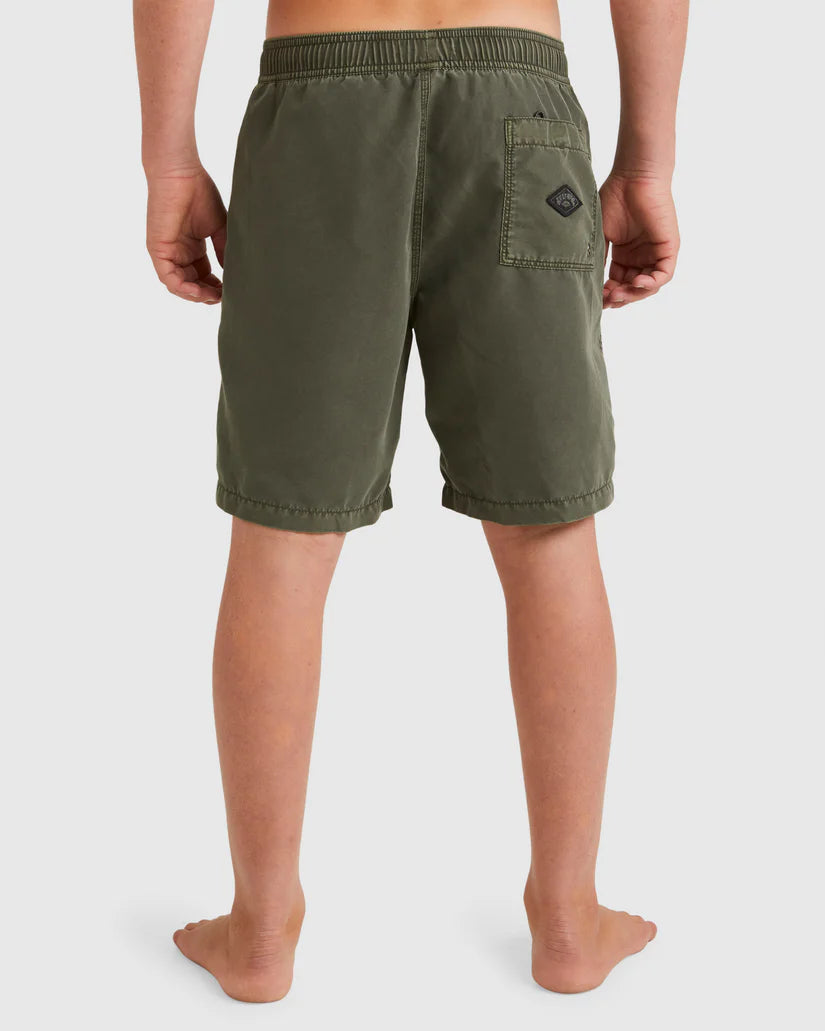 Billabong All Day OVD Layback Boys Boardshort - Dark Military