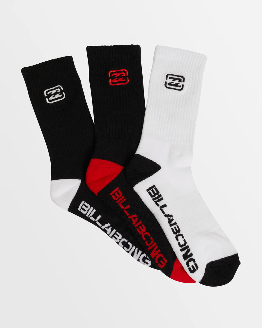 Billabong Boys Bracket Wave 3 Pack Sock