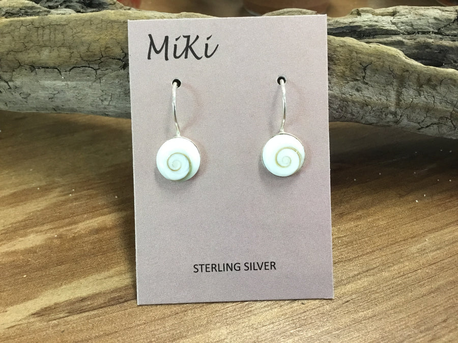 Miki Shiva Eye Silver Drop Earrings-MIKI