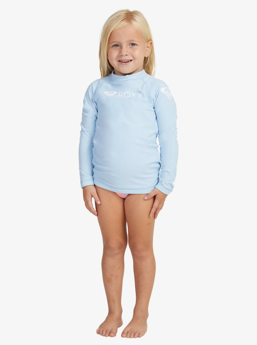 Roxy Heater Ls Girl Rashie - Clear Sky - Coastal Life Surf Supply CoROXY