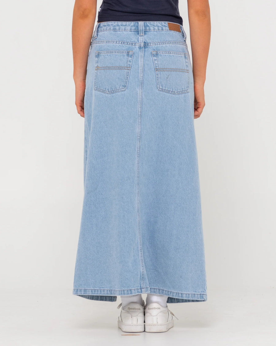 Rusty Celeste Low Rise Denim Maxi Skirt - Coastal Life Surf Supply CoRUSTY