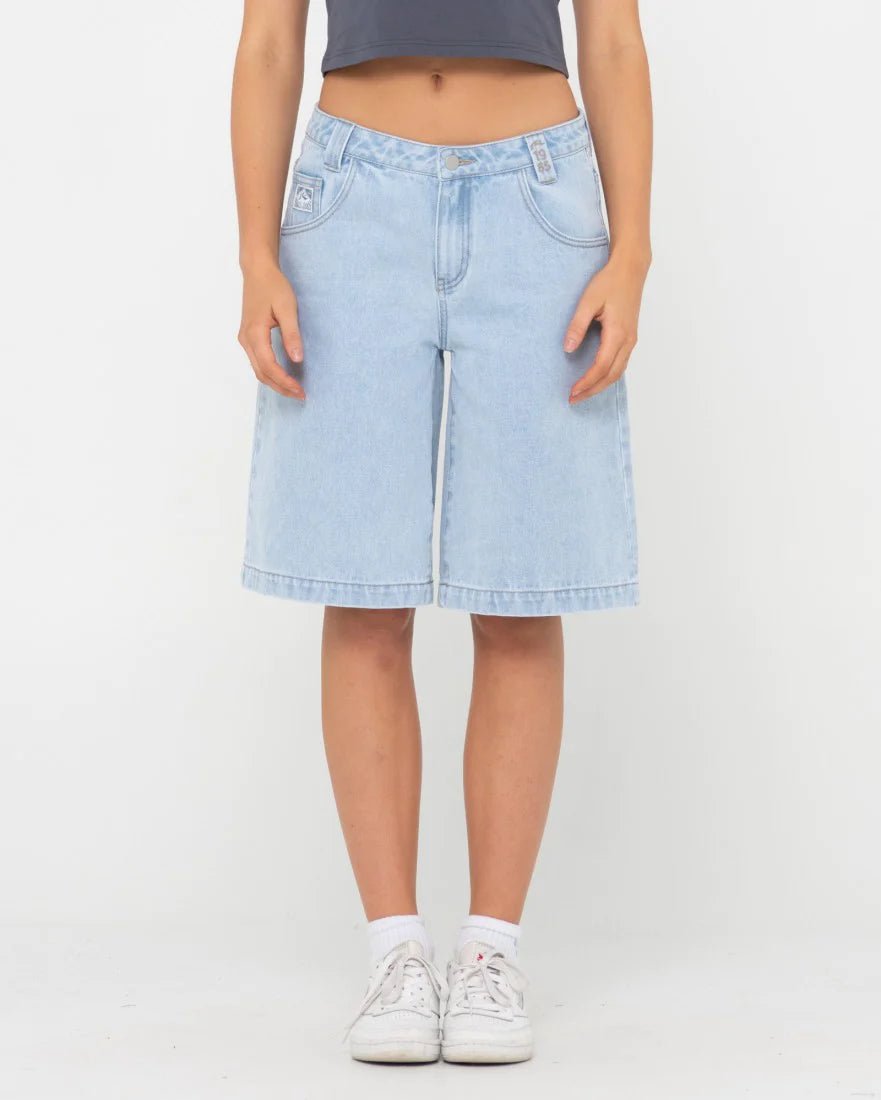 Rusty Low Rise Wide Leg Denim Jort - Coastal Life Surf Supply CoRUSTY